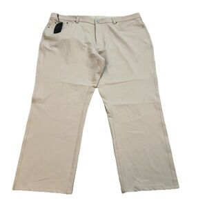 New Greg Norman Men's Pants Stretch Performance Khaki Beige NWT 38 X 25 Inseam